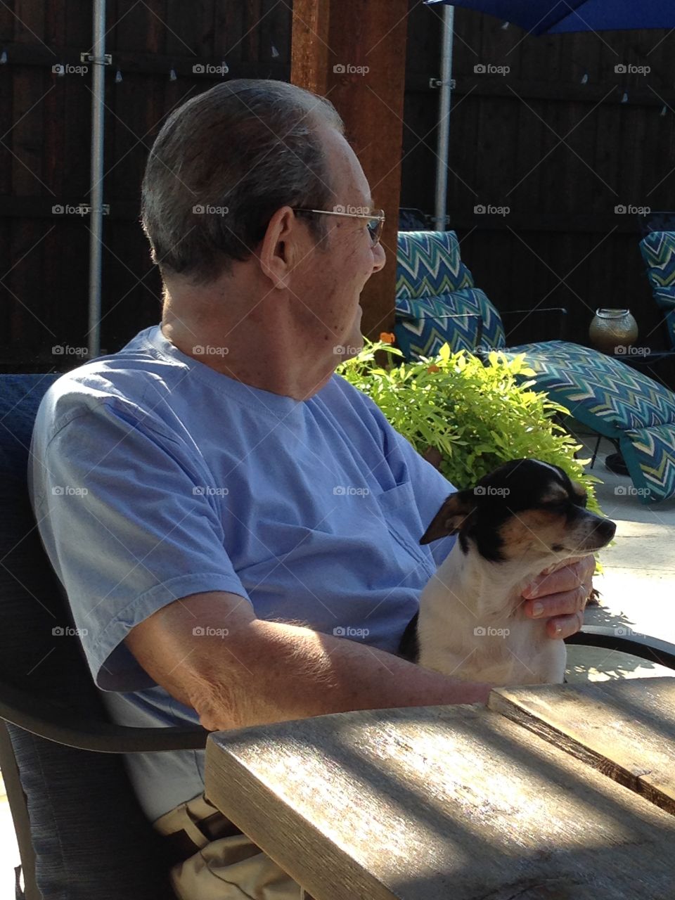 Grandpa and his grand dog