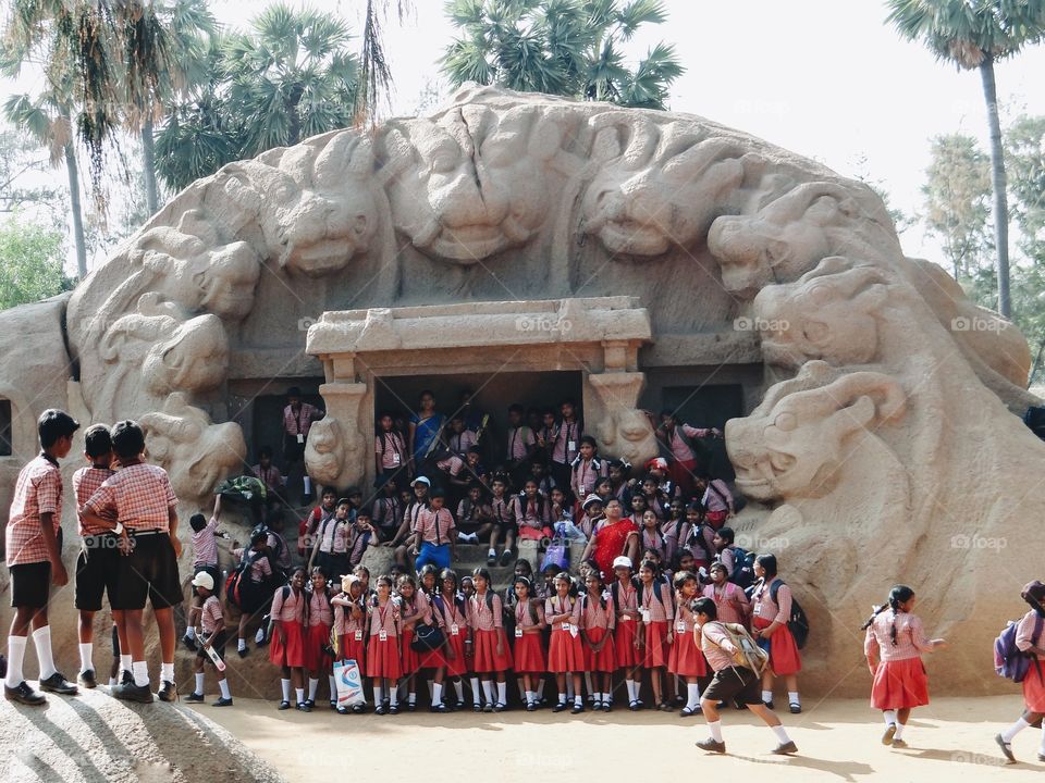 School kids posing for a group photo