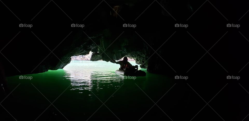 Cave kayaking