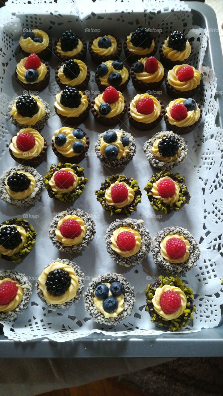Home made fruit tarts