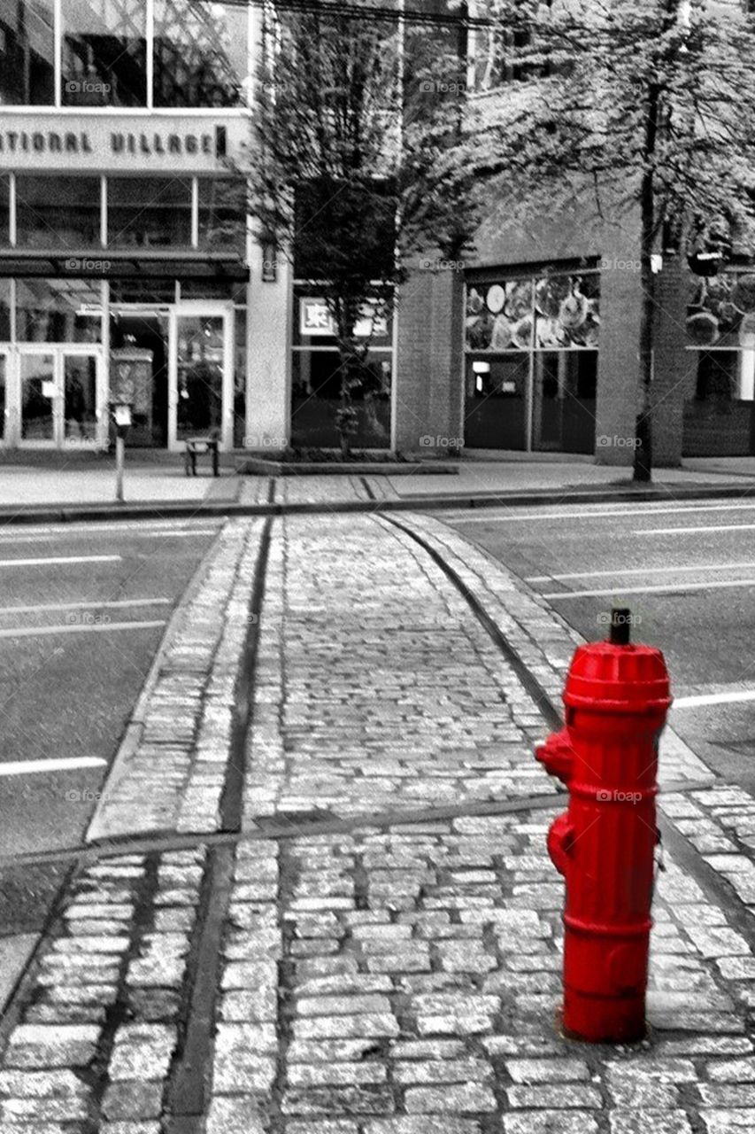 Red hydrant