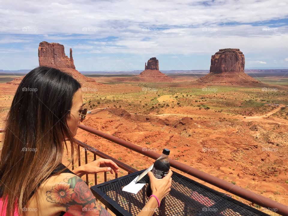 Woman at Monument valley, Utah