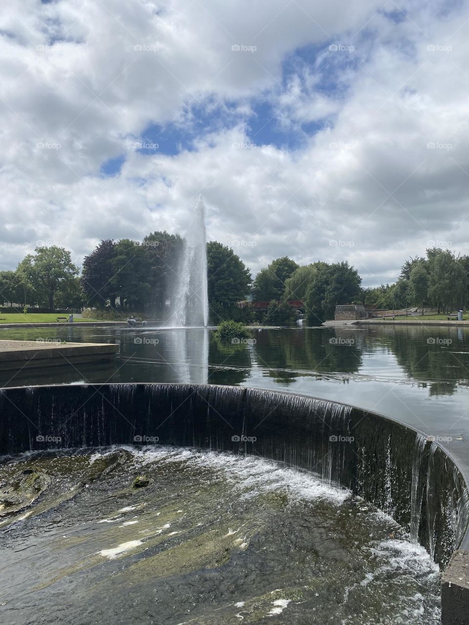 Park on a cloudy day