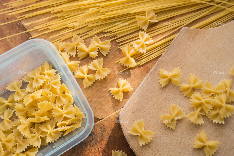 Different types of pasta