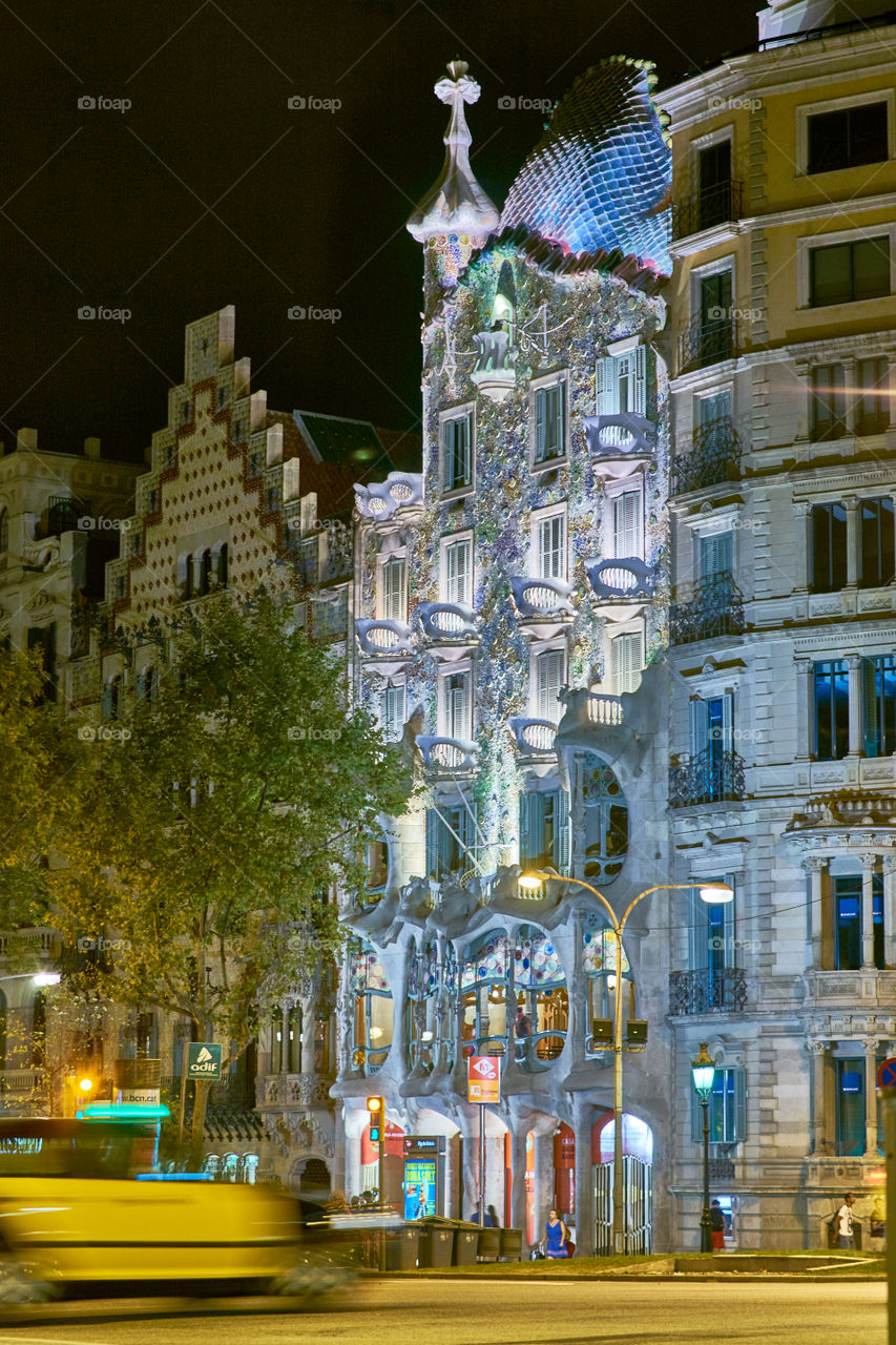 Taxi libre en la Casa Batllo