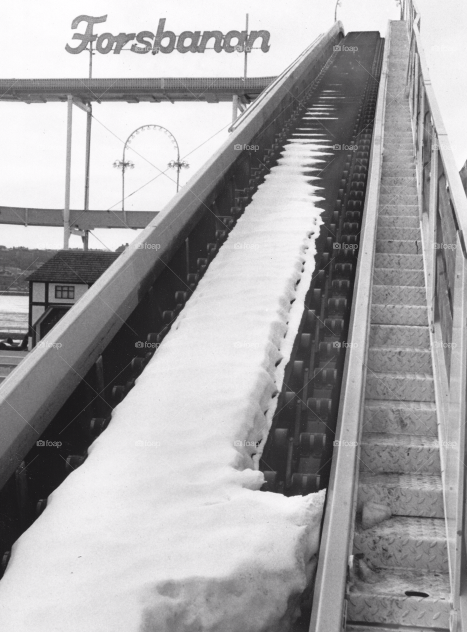 snow waterfall amusement park flumride by MagnusPm