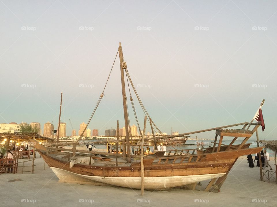 Dhow (traditional boat) in Doha