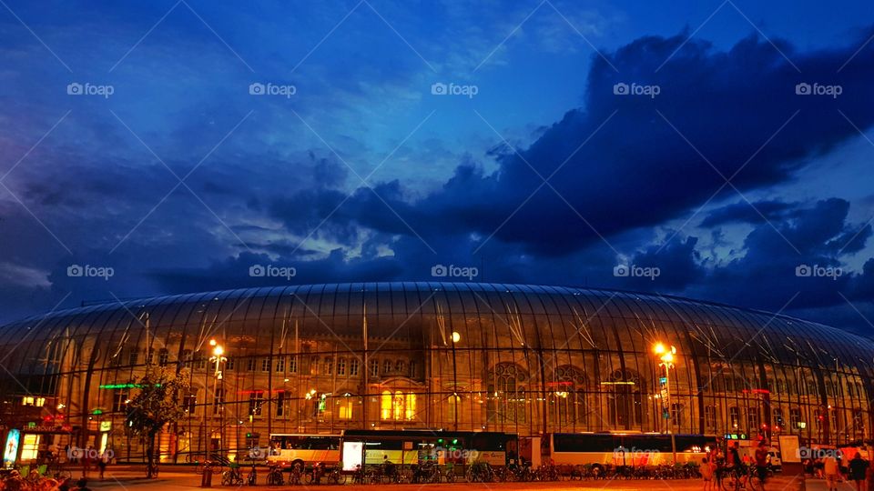 Gare des trains de Strasbourg. France