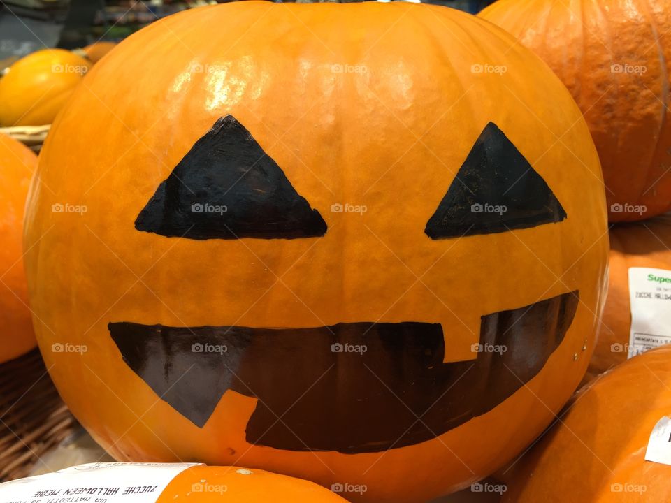 A orange and angry gourd