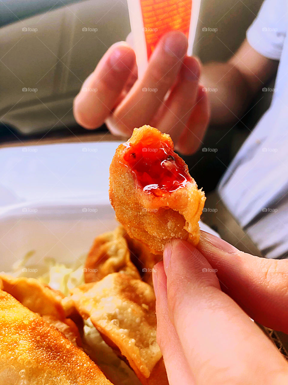 Potstickers with sweet and sour sauce 