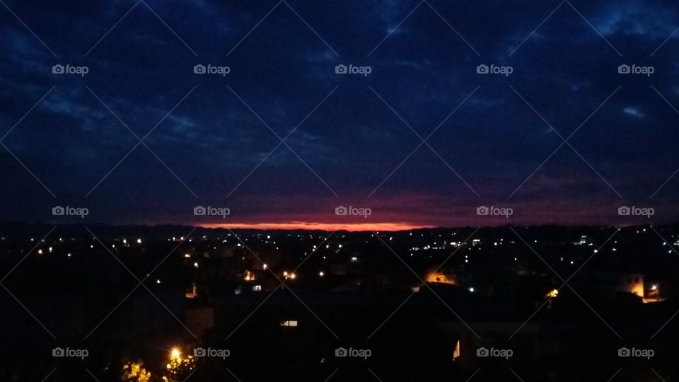 sunset 
my view from my home 
Albania Tirana
