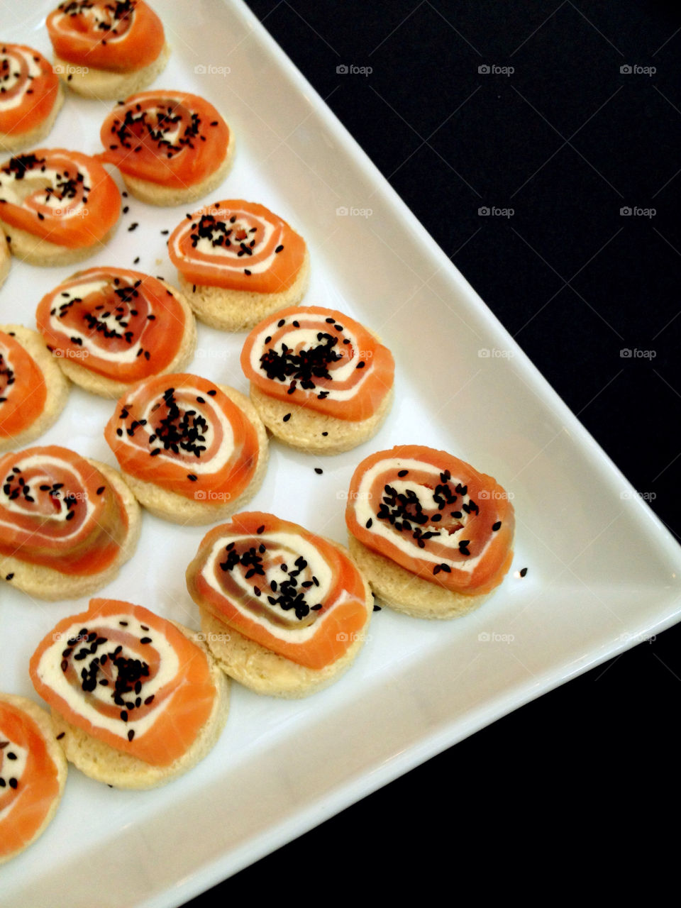 food salmon buffet canapes by carina71