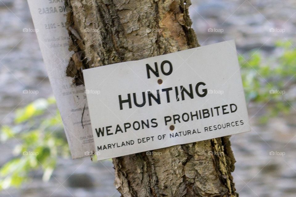No hunting sign 