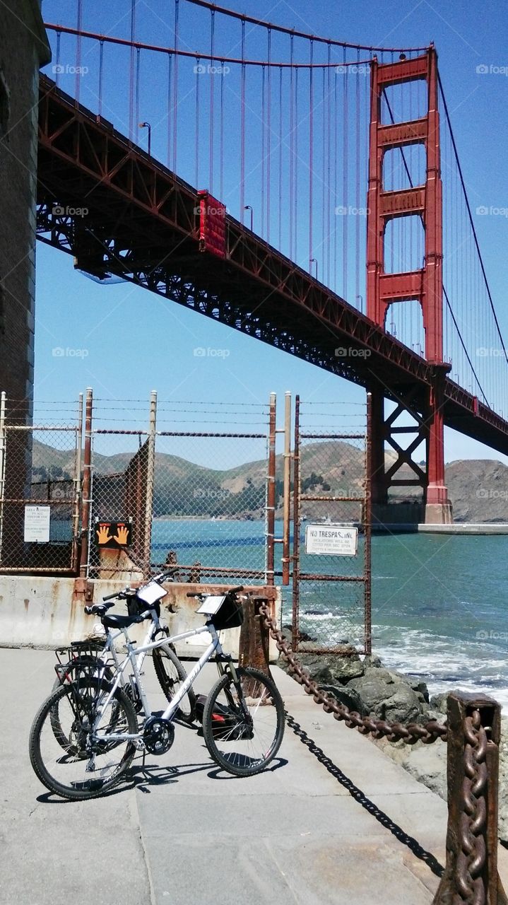 Golden Gate Bridge. Bicycles