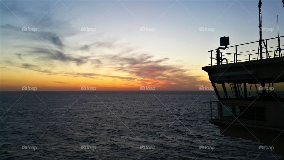 Sunset over the ocean