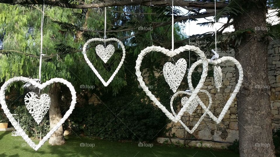 Hanging hearts