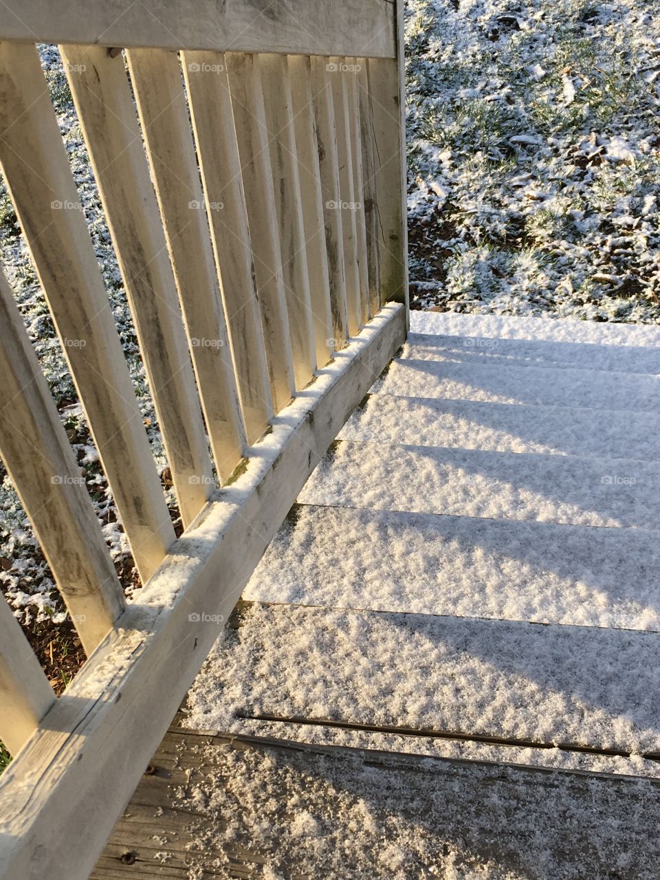 Snow on Stairs