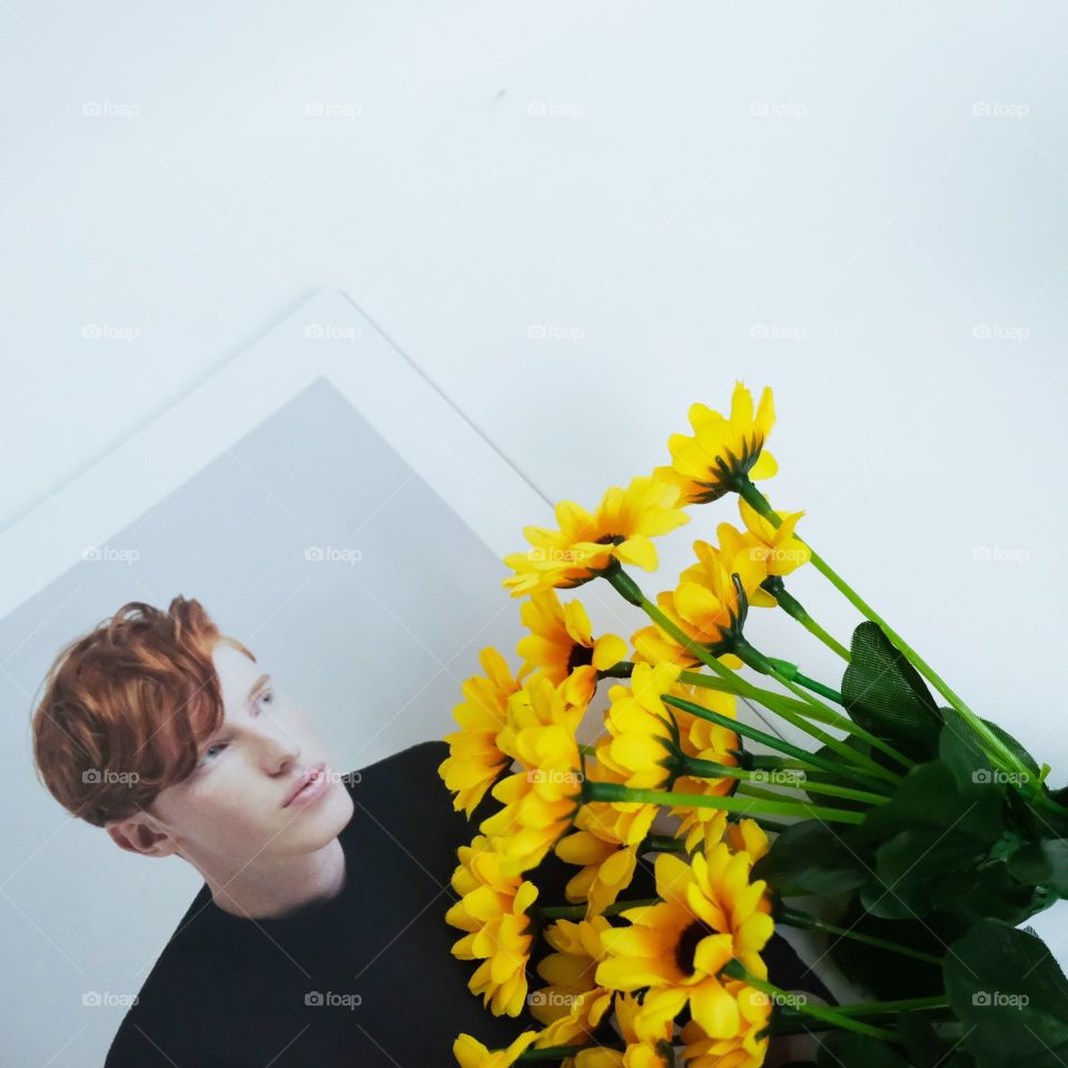 boy with flower ?