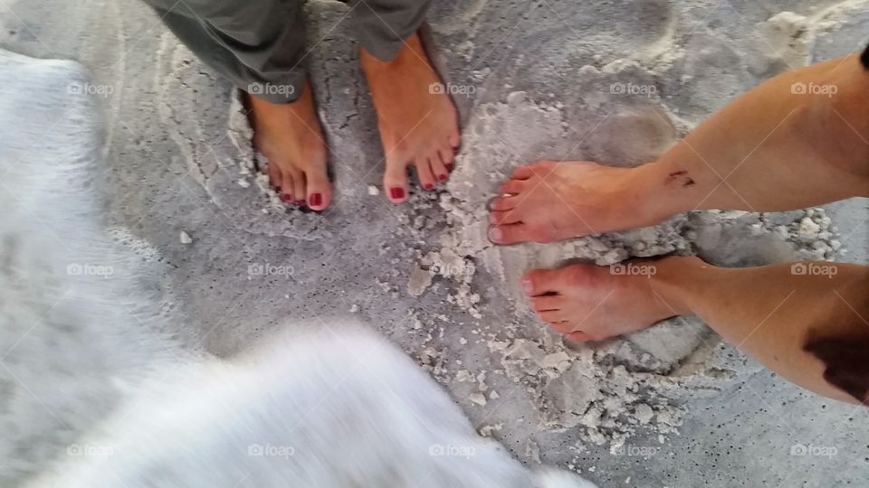 toes in the sand...