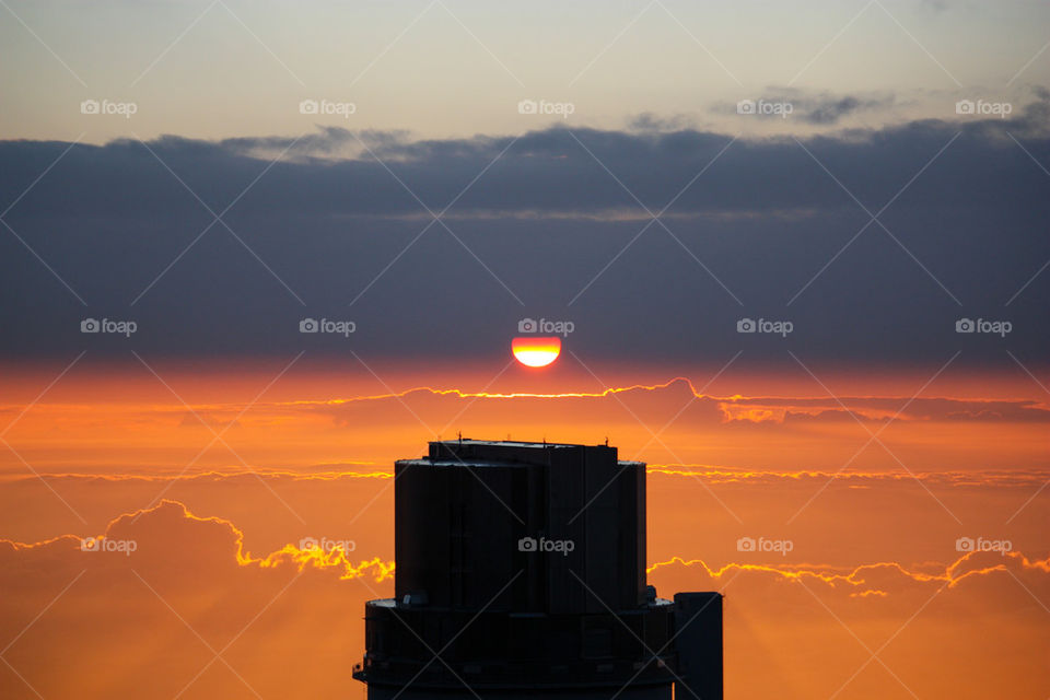 Sunset on the top of Hawaii