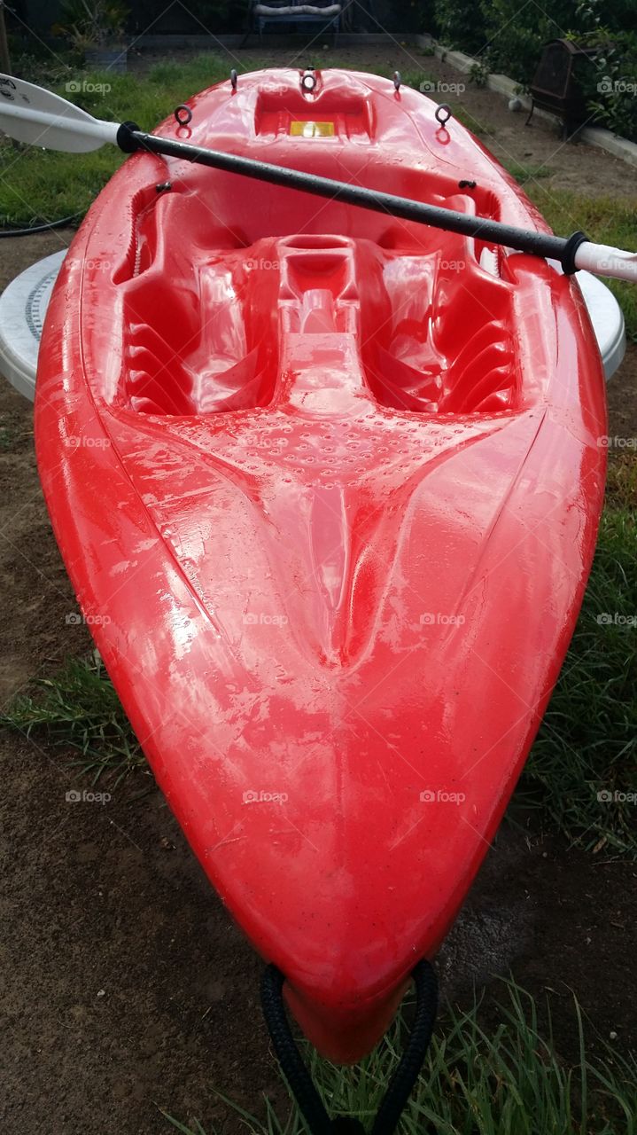 Red Kayak. it's a red kayak 2015