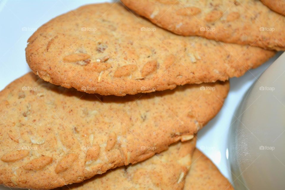 tasty cookies oat close up healthy food