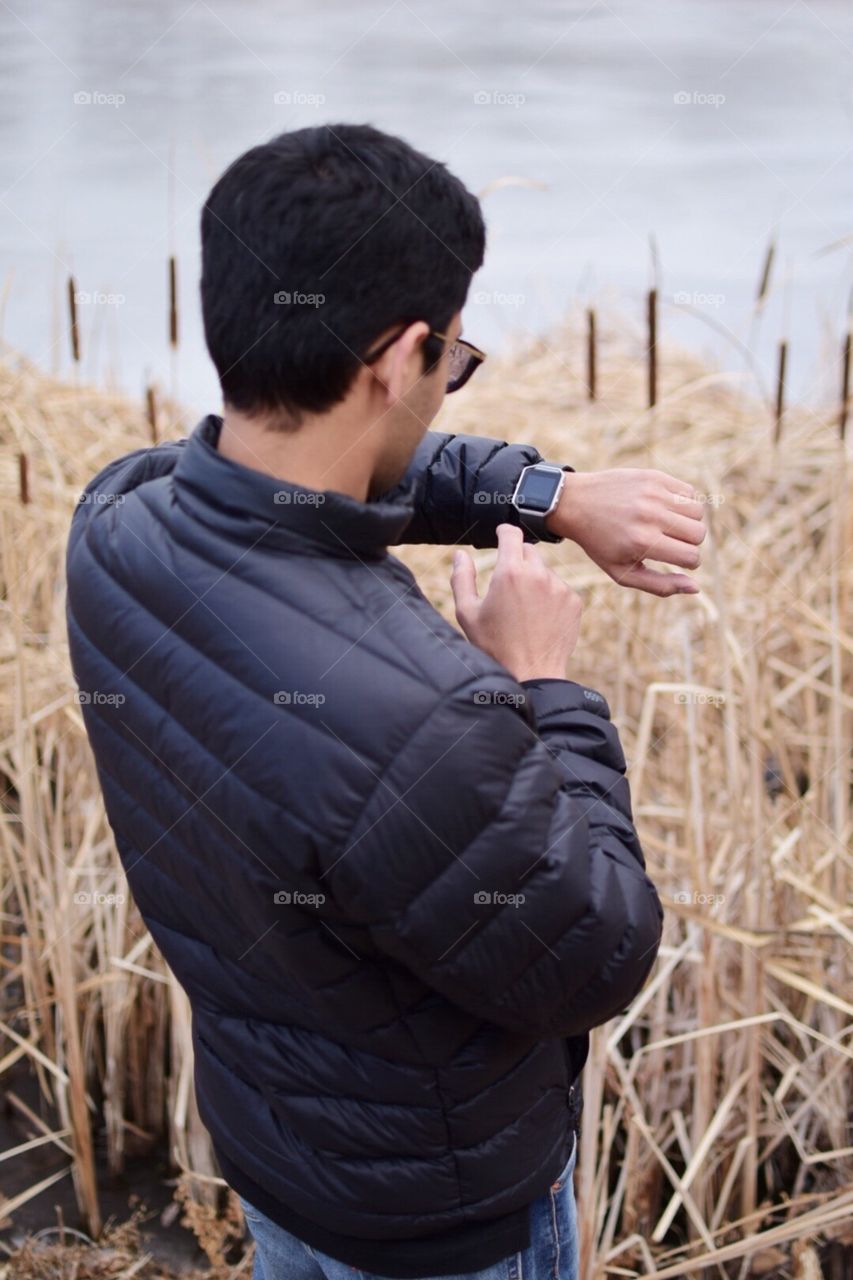 smart watch in field 