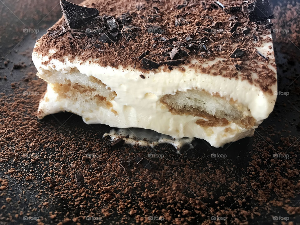 Italian dessert Chocolate tiramisu 