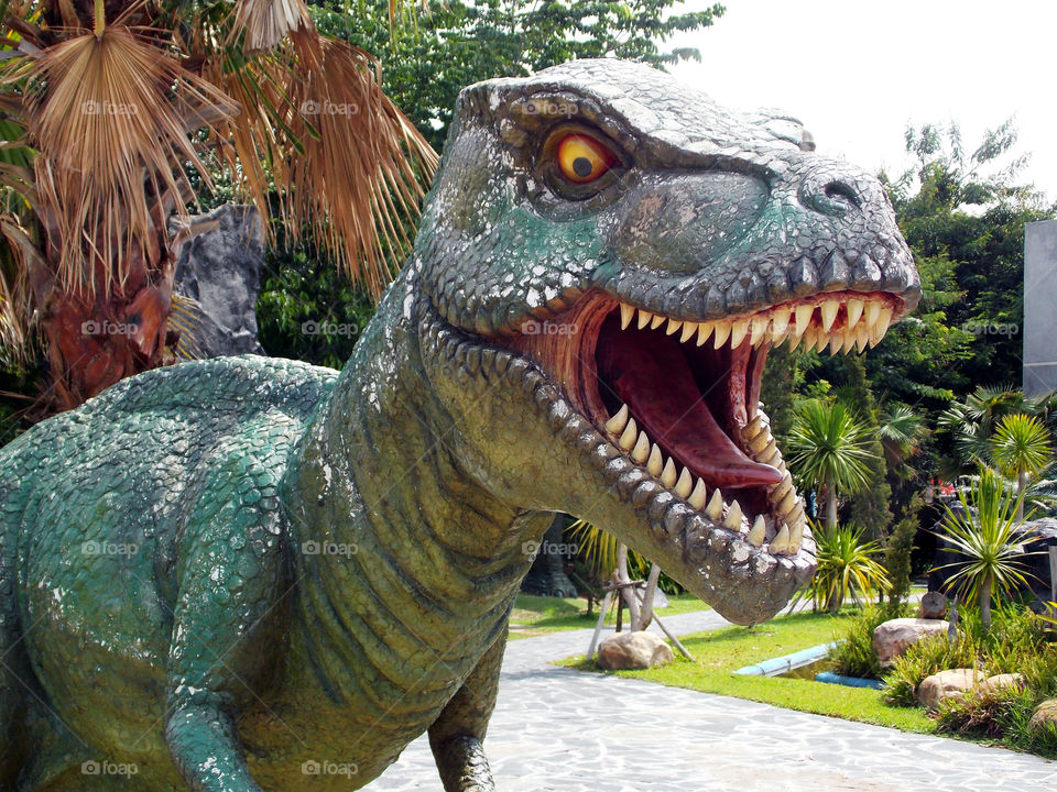 dinosaur sculpture. national science museum of thailand