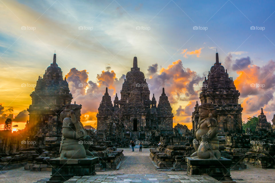 the temple of sewu from indonesia