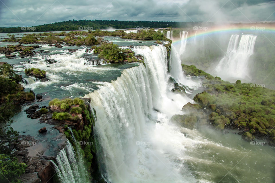 Iguazu falls. One of the most beautiful waterfall in Brazil, Argentina and Paraguay.
