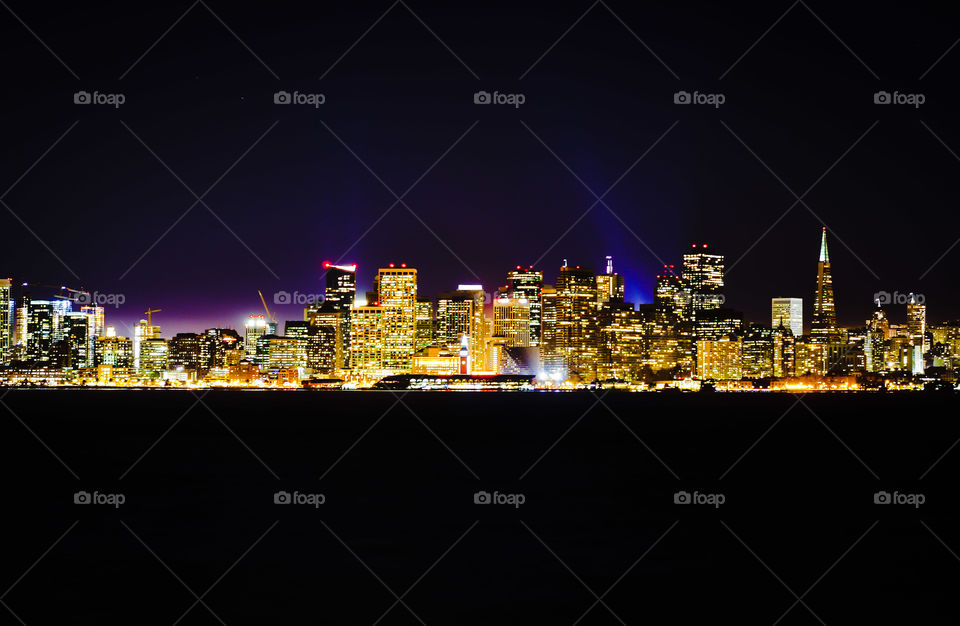 city lights . San Francisco night life 