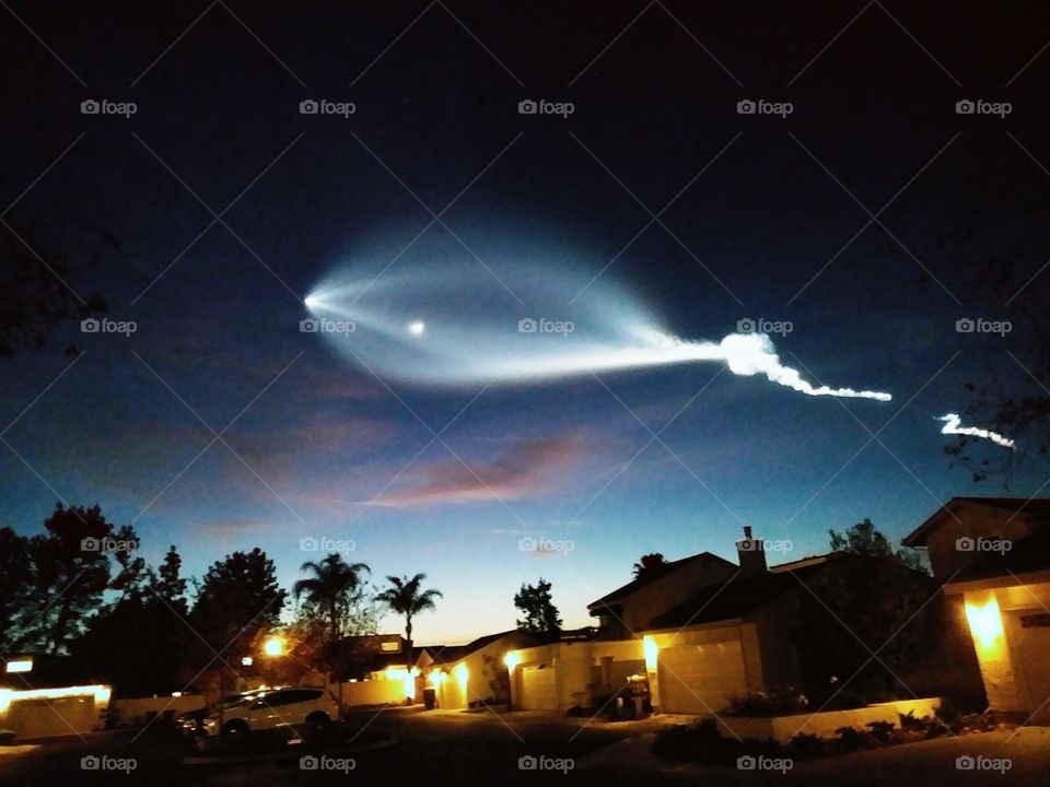 from Vandenburg California space x space ship rocket