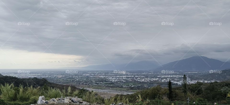 Bird's-eye view of Taitung City
