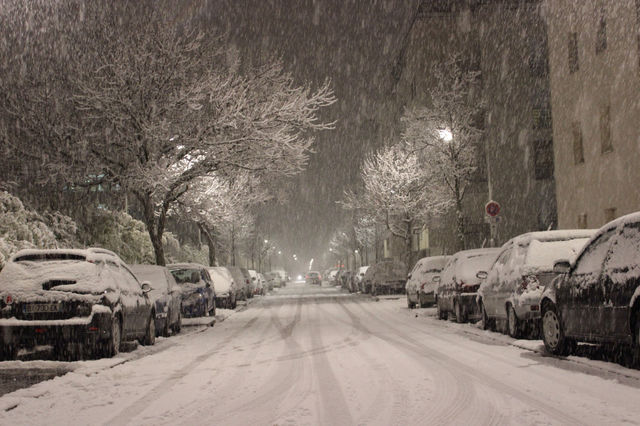 Snowing