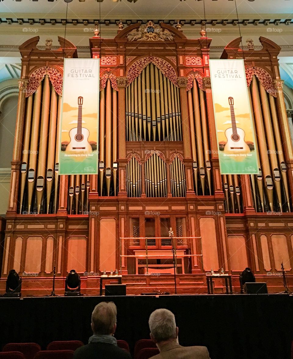 Wall
To ceiling organ town hall Adelaide south Australia guitar festival