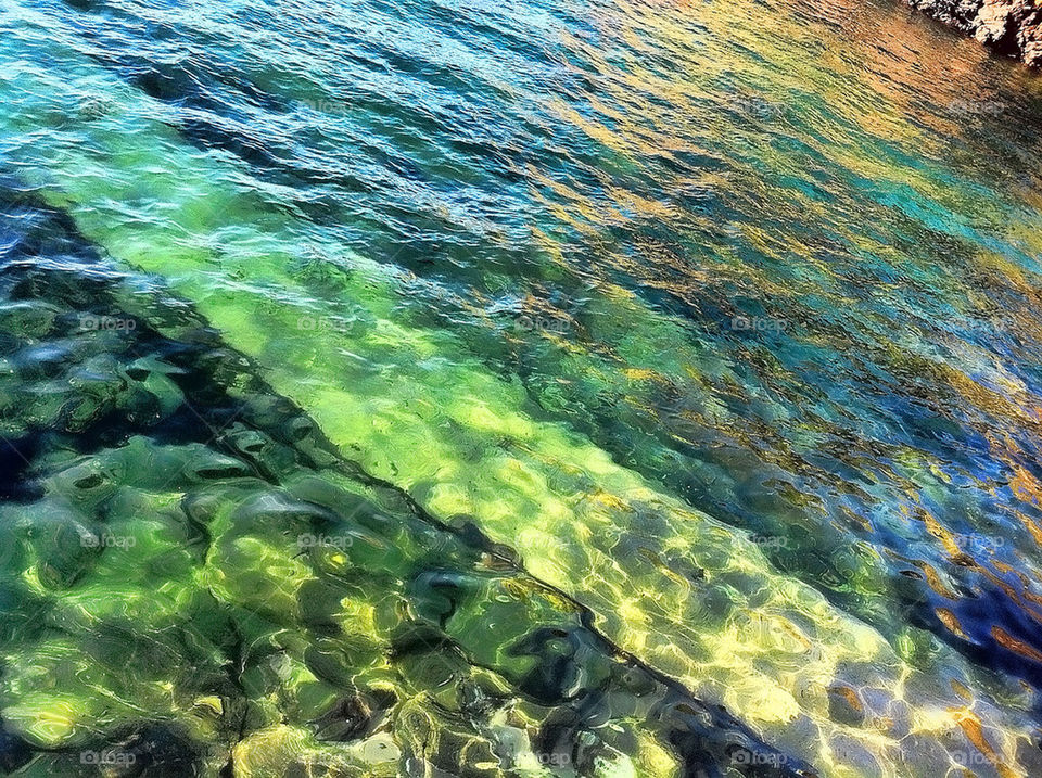 water sunlight sparkles shallows by chris7ben