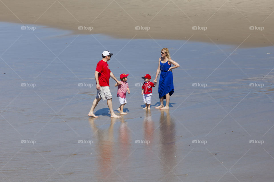 Family at the Venice Beach,  California