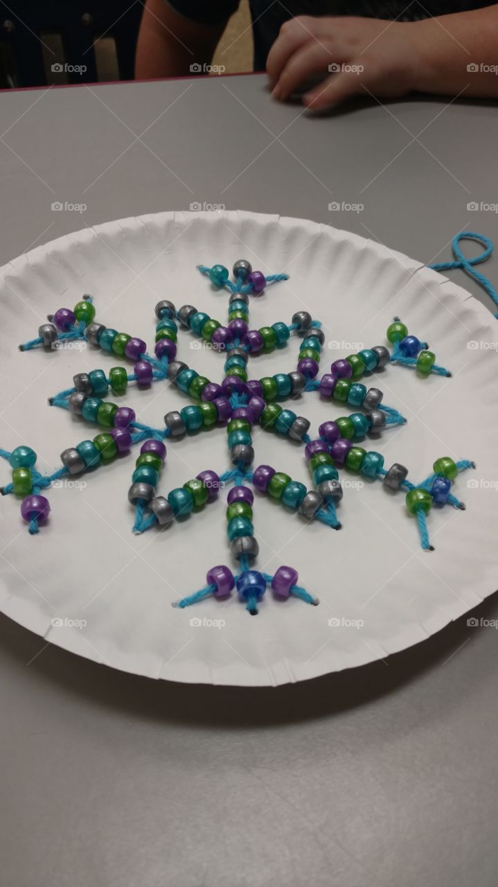 Kindergarten snowflake craft