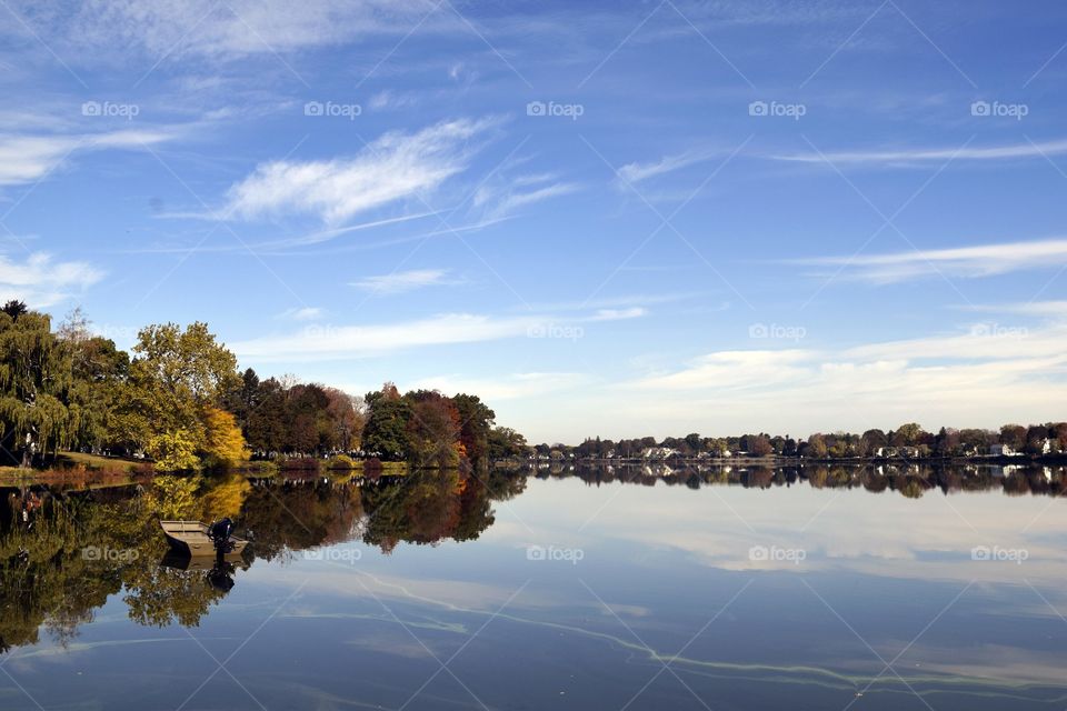 lake view in fall