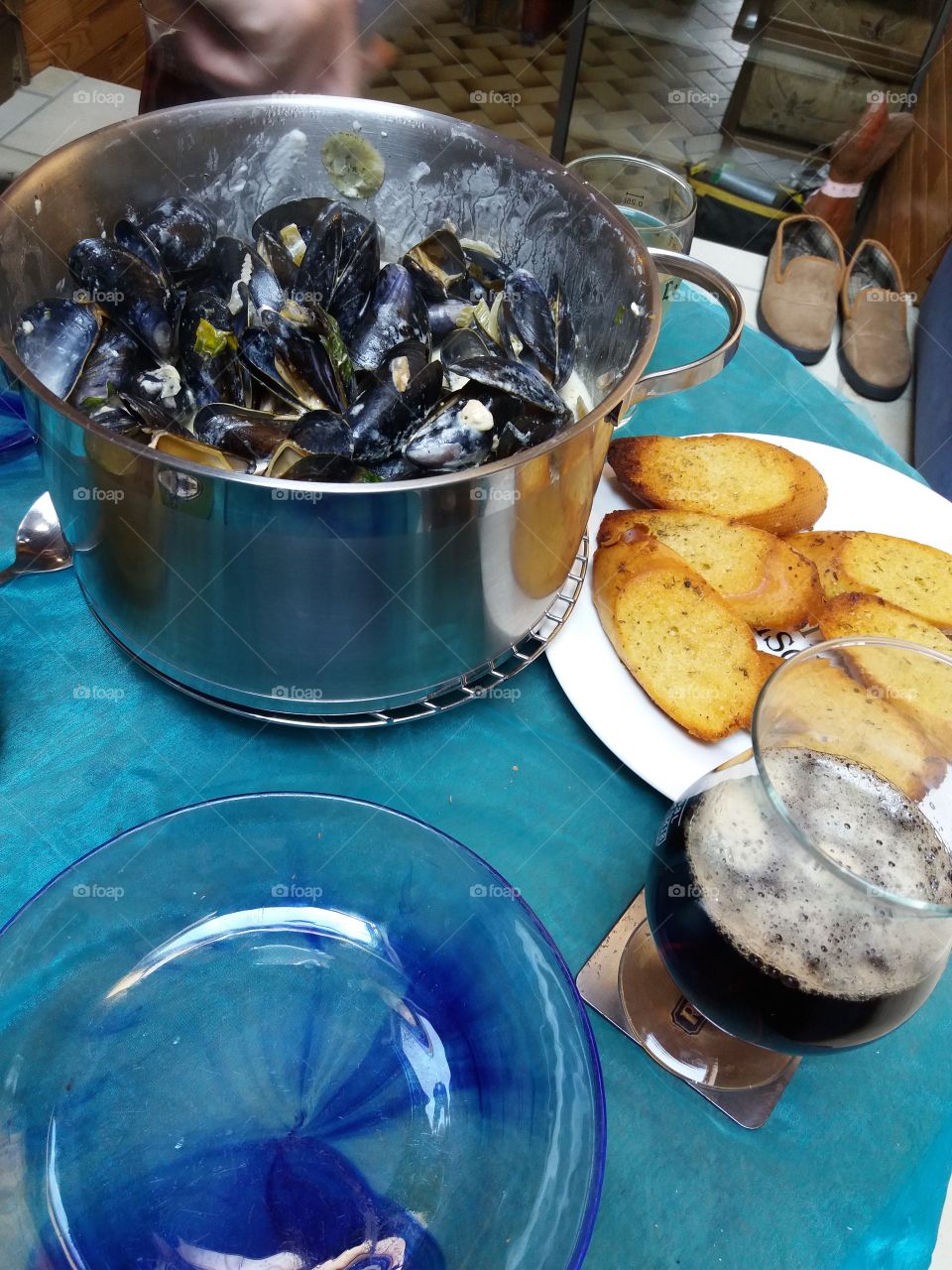 Moules crême