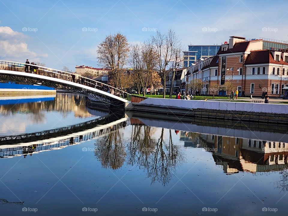 Bridge over river. Minsk, Belarus