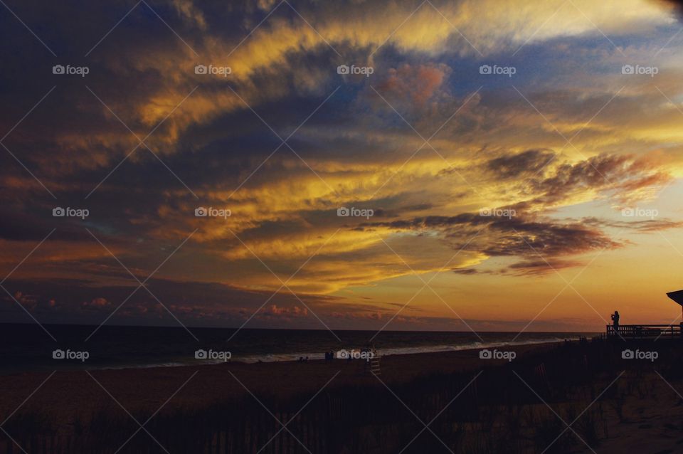 Scenic view of dramatic sky