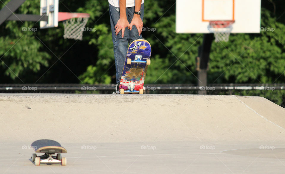 Skateboarder Ready for Launch