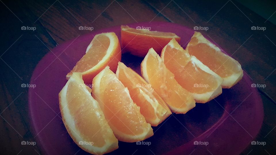 Freshly Cut Oranges