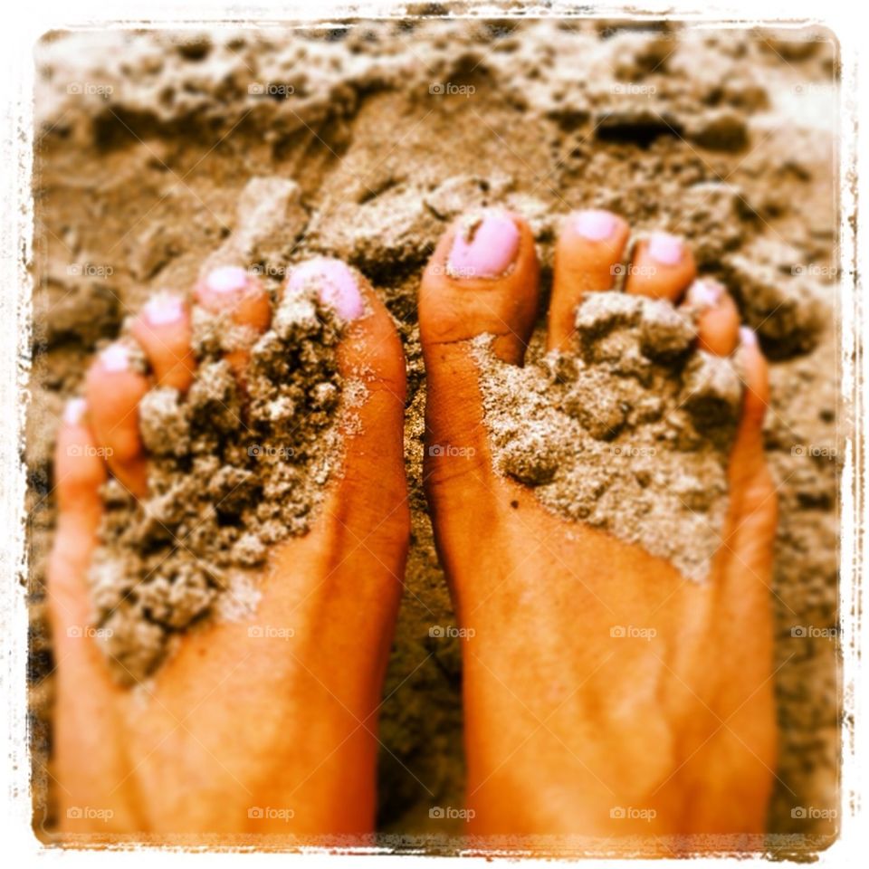 Toes in the sand