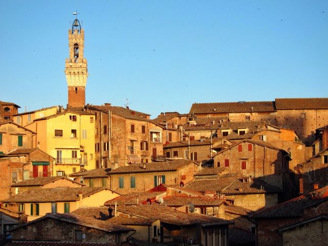 The ochre city of Siena, Italy