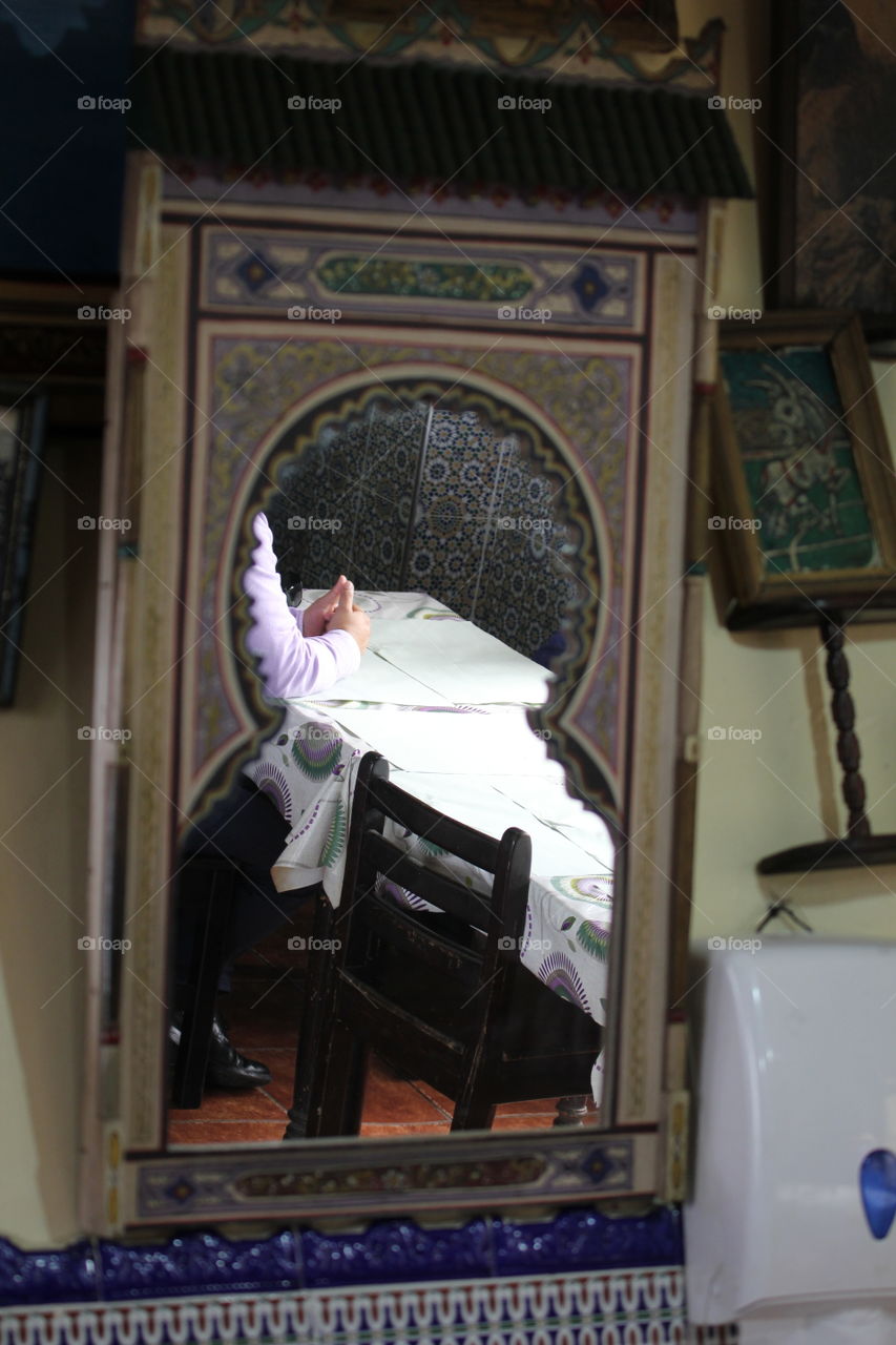 Reflections in mirror 