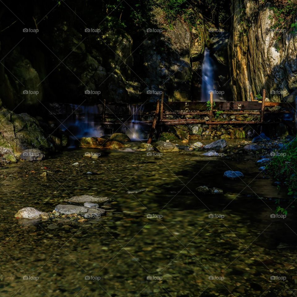 Water Falls at the early morning during summer season