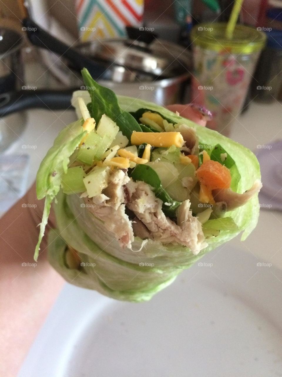 Healthy Chicken Salad wrap